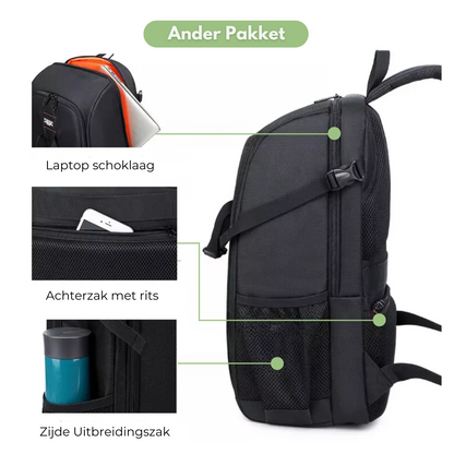 Waterdichte Rugzak voor Camera en Laptop met Bescherming