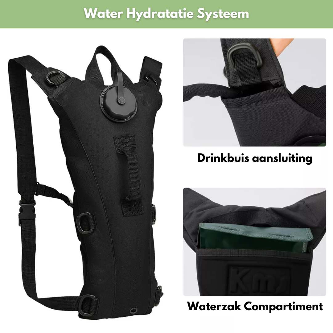 Water Rugzak met 3L Hydratatie Systeem voor Outdoor