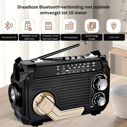 Noodradio met Powerbank - Draagbare Radio met Oplaadbaar Batterij