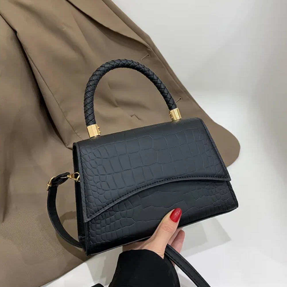 Dames Schoudertas PU Leer Crossbody Handtas Zwart - Velinix