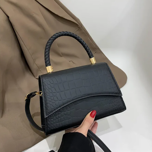 Dames Schoudertas PU Leer Crossbody Handtas Zwart - Velinix