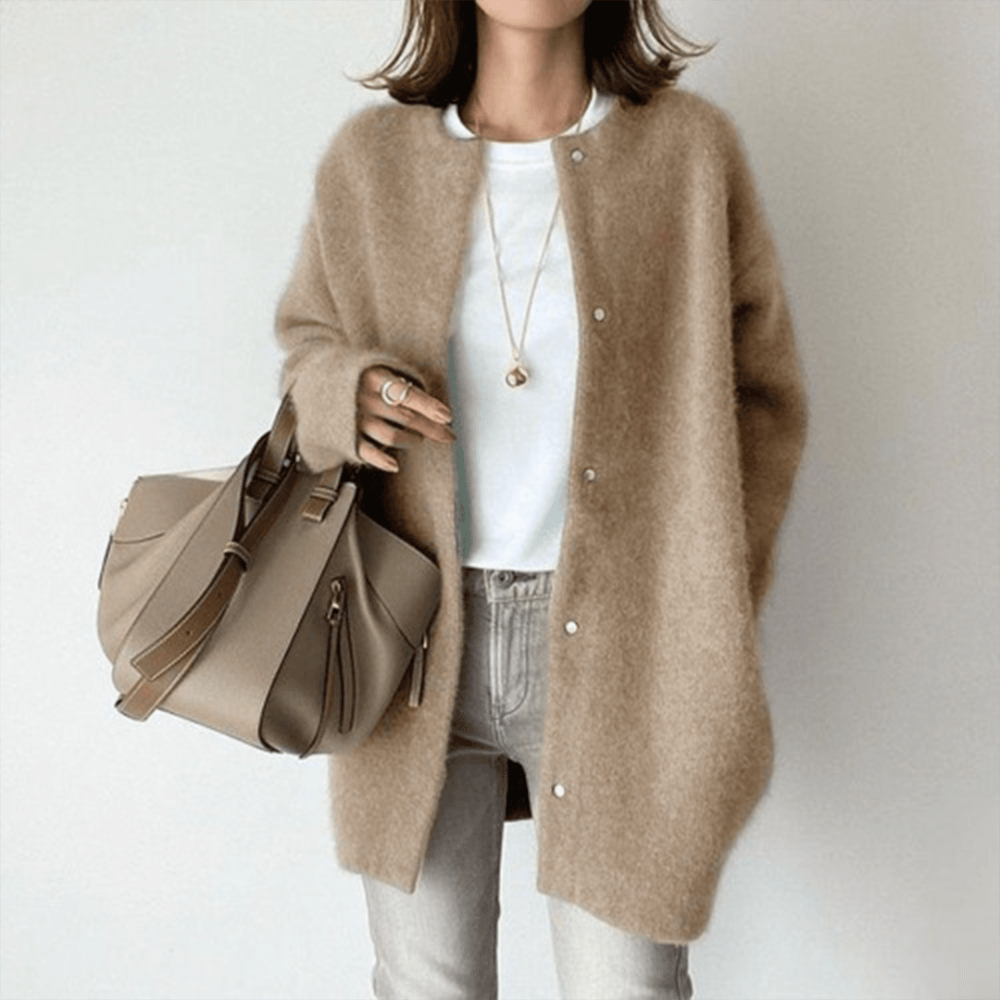 Dames Gebreide Cardigan Lang Casual Vest - Velinix