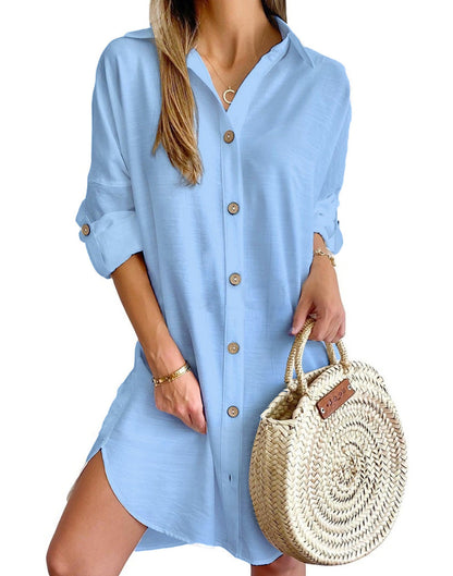 Daphne™ – Dames Jurk met Reverskraag en Comfortabel Polyester Design