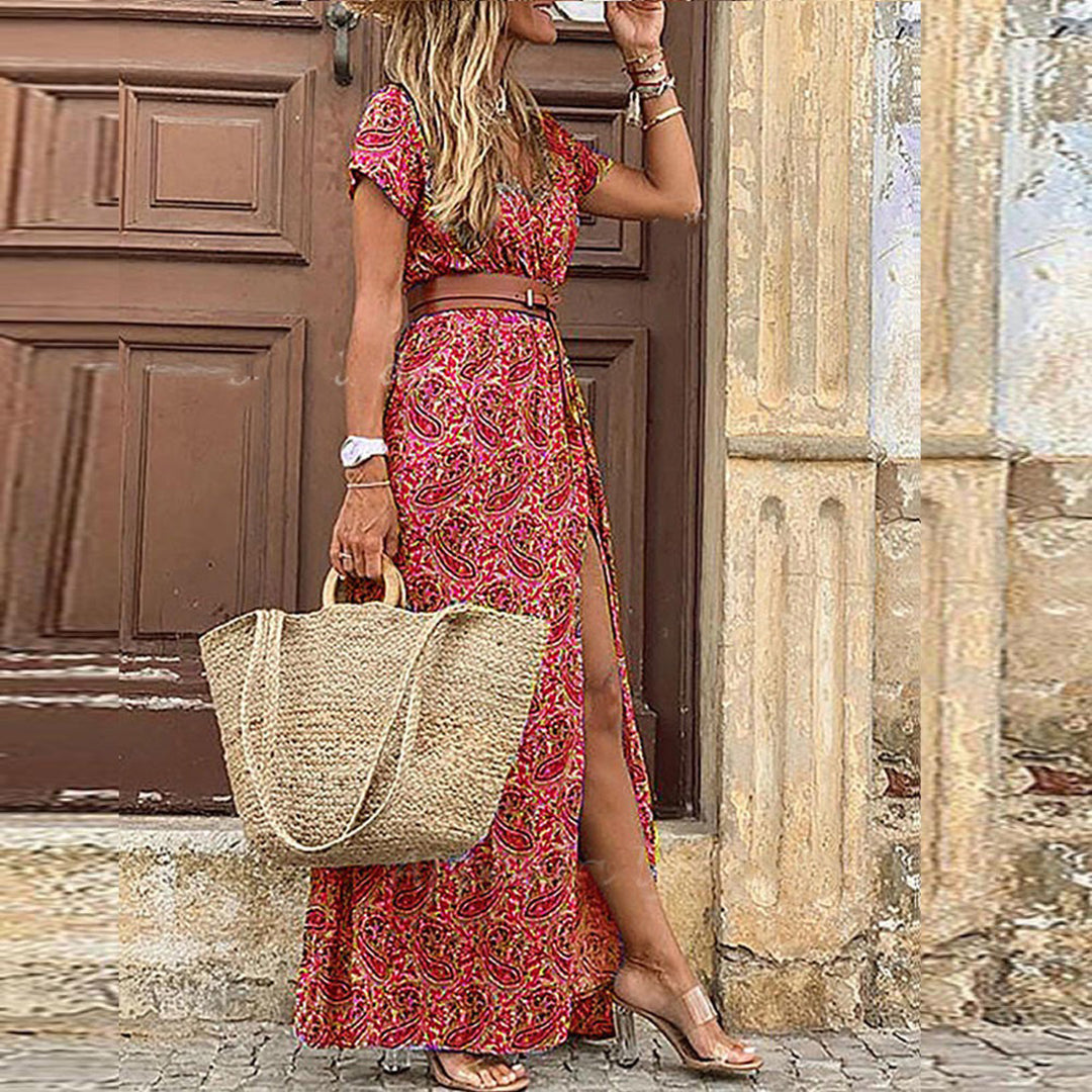 VanHalen™ – Dames Boho Zomerjurk met V-Hals en Comfortabele Pasvorm-4