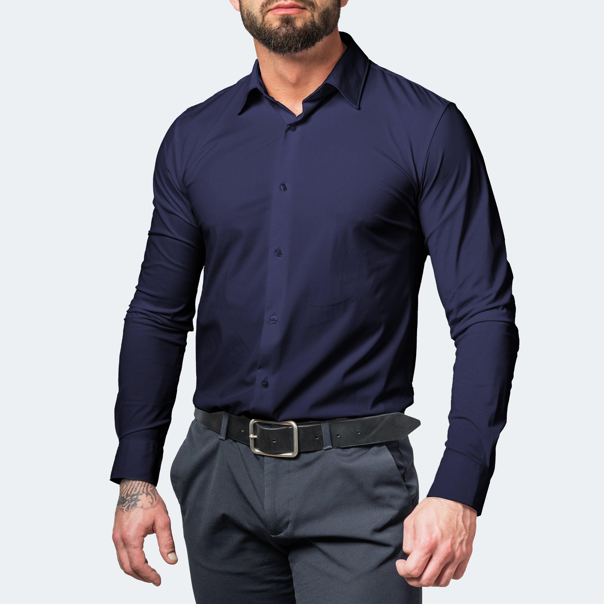 Stretchoverhemd voor Mannen - Ademend en Kreukvrij Comfort - Velinix