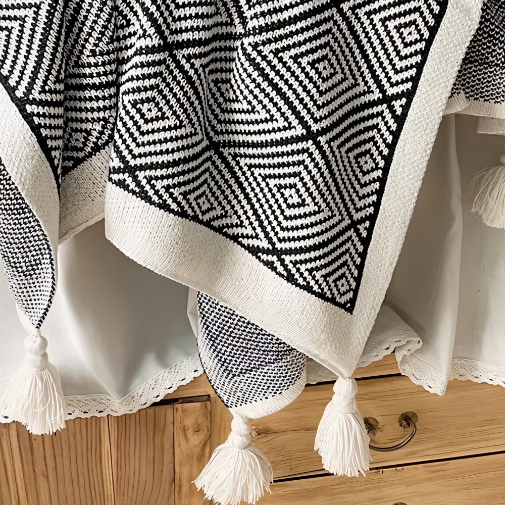 Zachte Fleece Deken Licht met Moderne Print