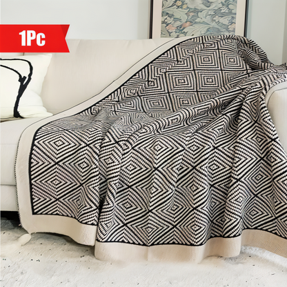 Zachte Fleece Deken Licht met Moderne Print