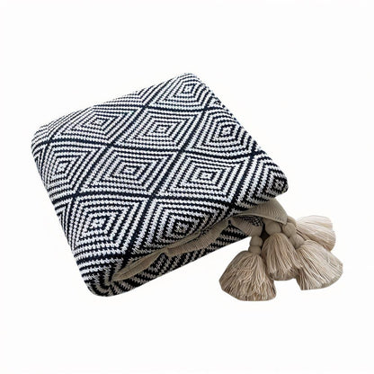Zachte Fleece Deken Licht met Moderne Print