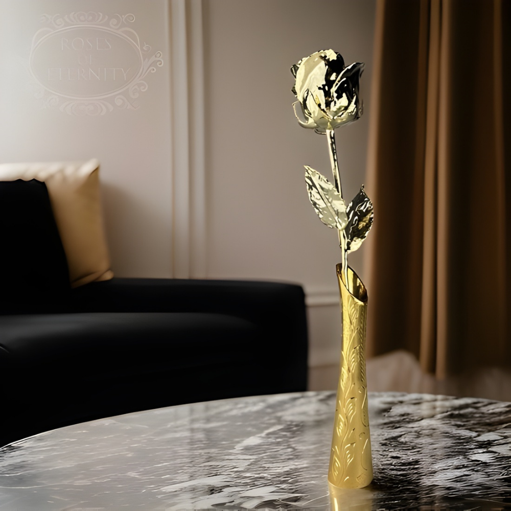 Valentijnsdag Vaas met Kunstrozen, Luxe Decoratie