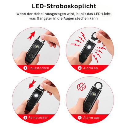 Persoonlijke Bodyguard Alarm met Sirene en LED-Licht