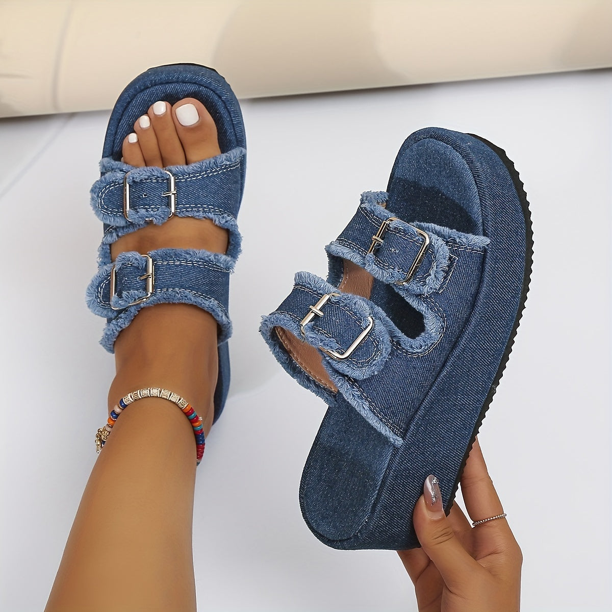 Denimalux™ – Dames Sandalen met Hak Ademend Comfort en Stijlvol Design-5