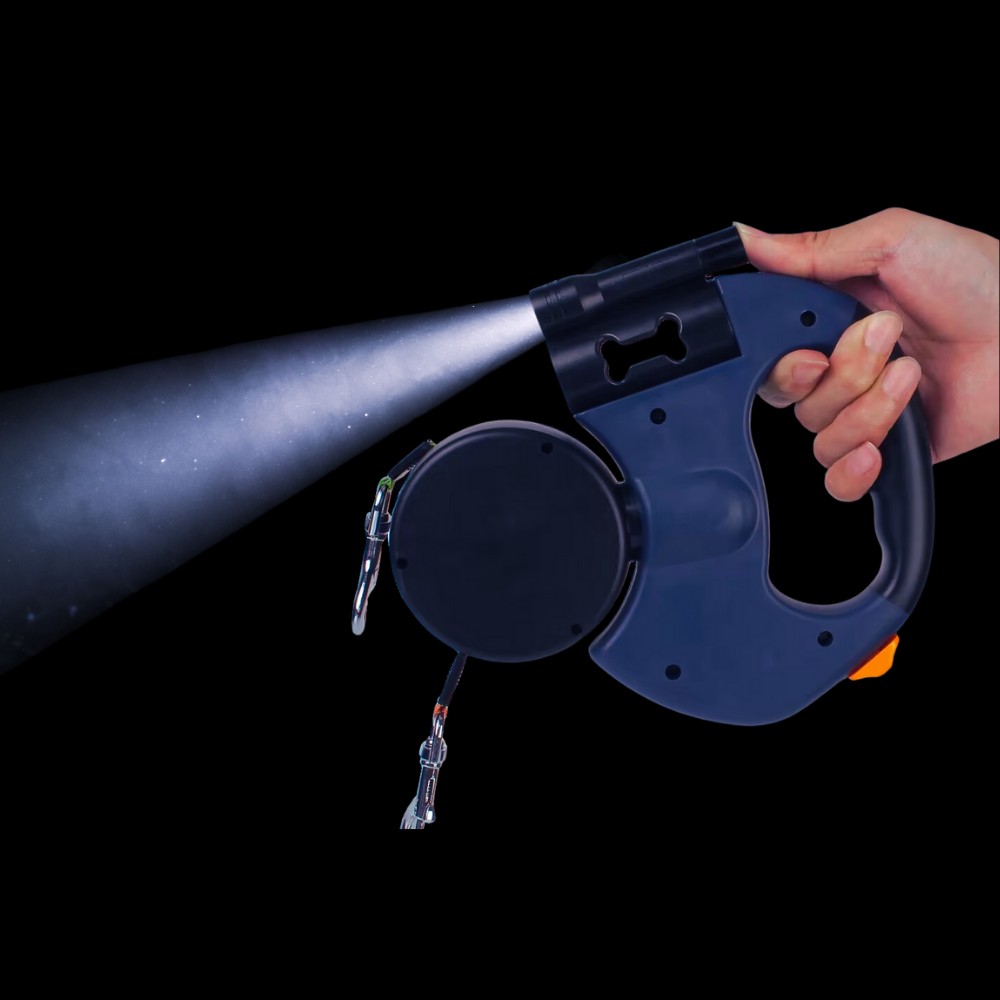 Dubbele Hondenriem met LED Licht Intrekbare Leash