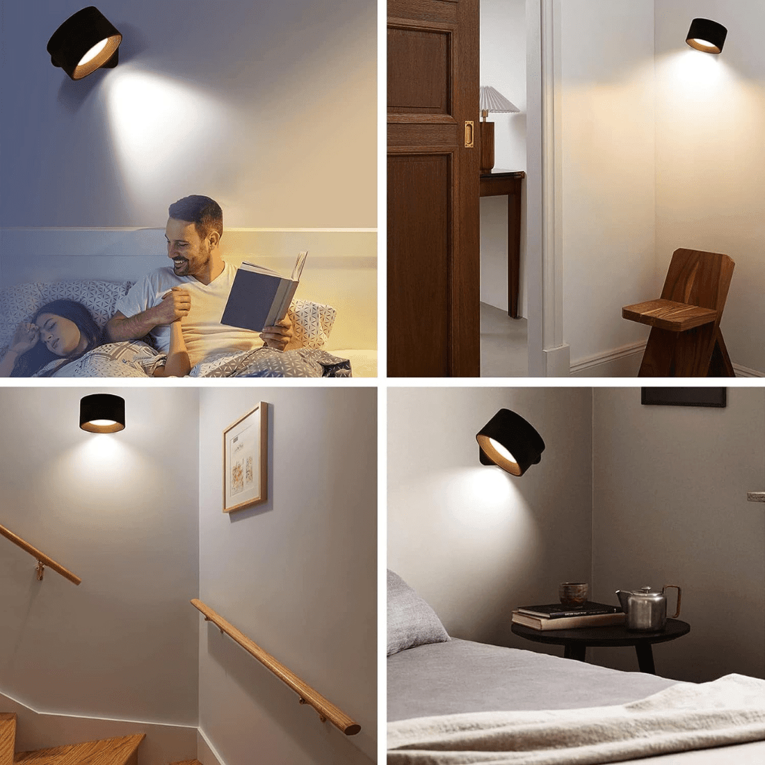 Draadloze Wandlamp Verstelbaar LED met Oplaadbaar USB
