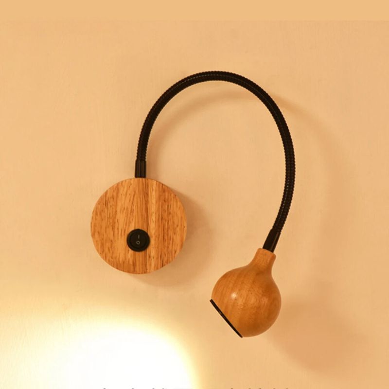 LED Wandlamp van Hout met Dimbare Verlichting - Velinix