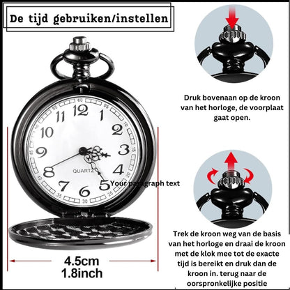 Zakhorloge Vaderdag Cadeau Klassiek Leer