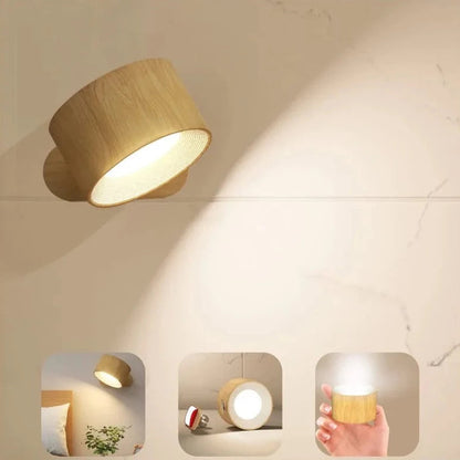 Wandlamp op Batterijen Dimbaar 360° Oplaadbaar
