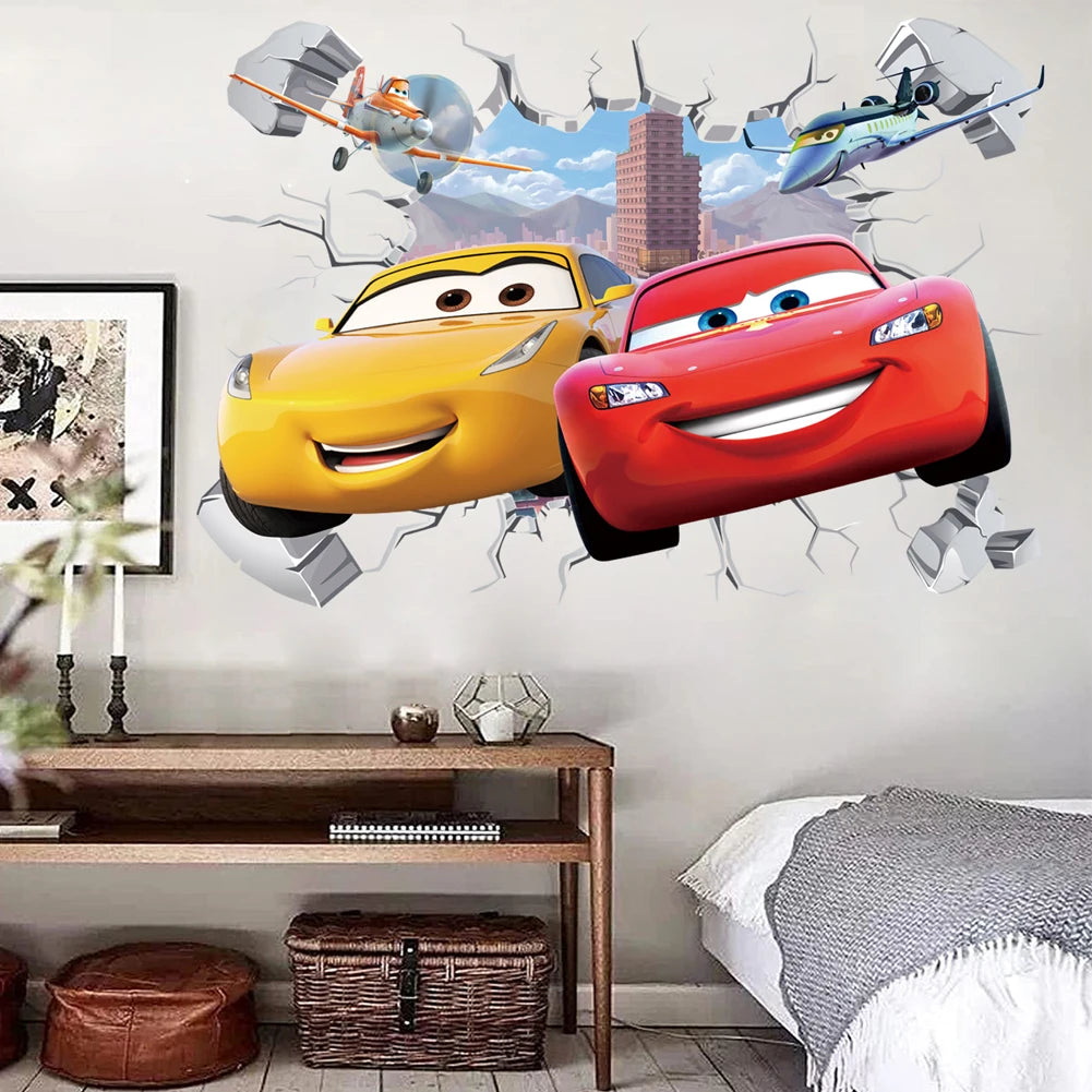 Kinder Muursticker Disney Cars voor Jongenskamer - Velinix