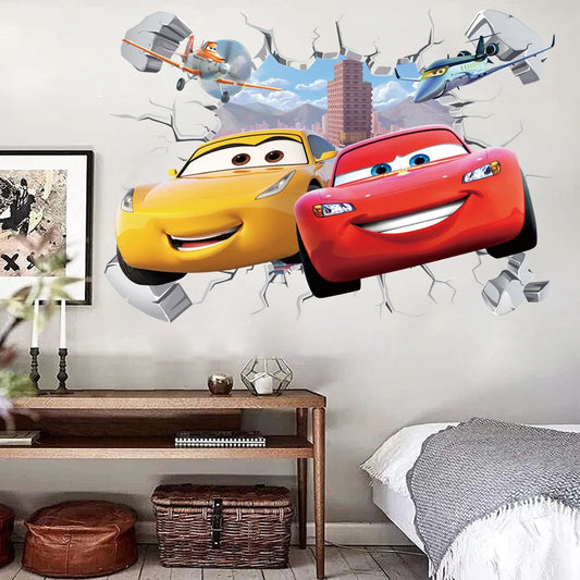 Kinder Muursticker Disney Cars voor Jongenskamer - Velinix