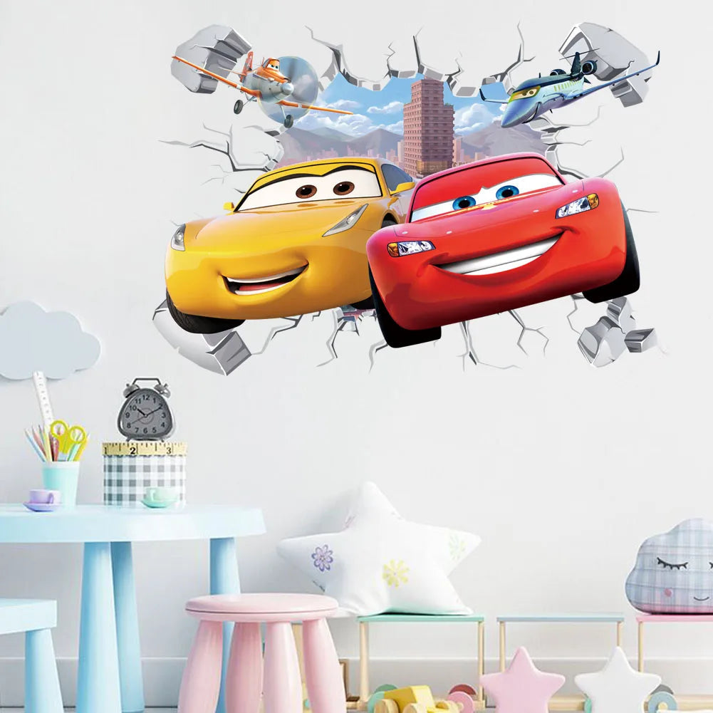 Kinder Muursticker Disney Cars voor Jongenskamer