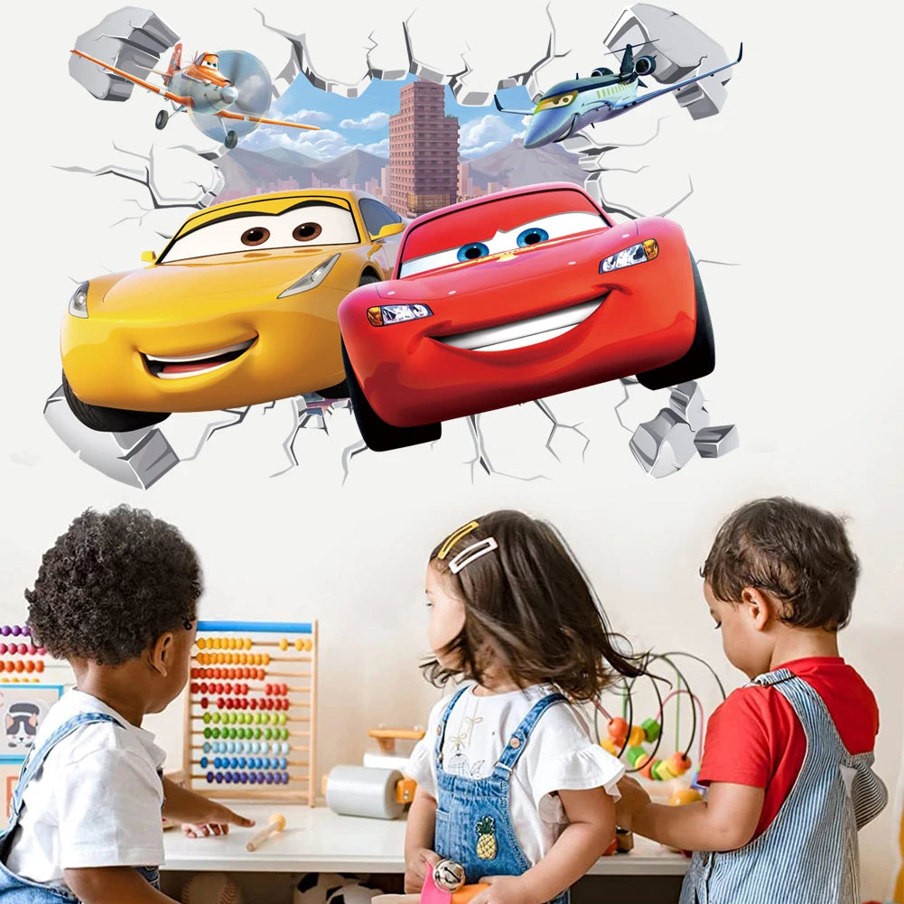 Kinder Muursticker Disney Cars voor Jongenskamer