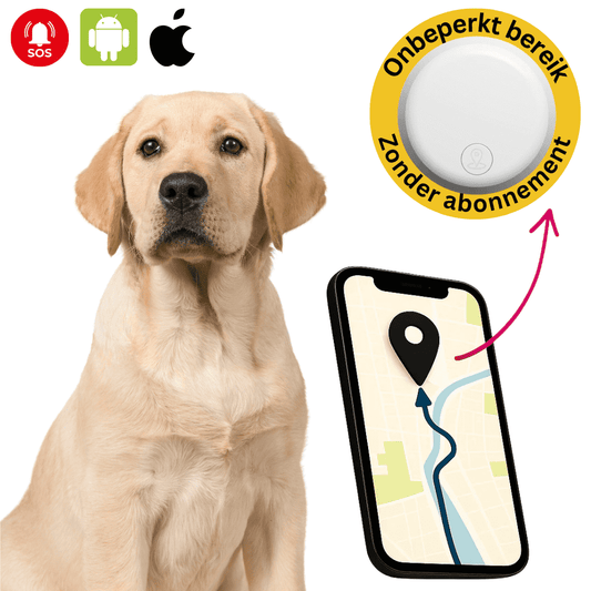 DogTrace™ – GPS Tracker Hond Zonder Abonnement met Live Locatie & Zonealarm