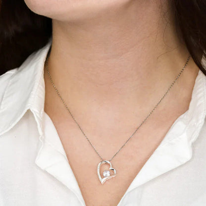 Rozenbox met 14k Witgoud Hartketting en Liefdesbrief