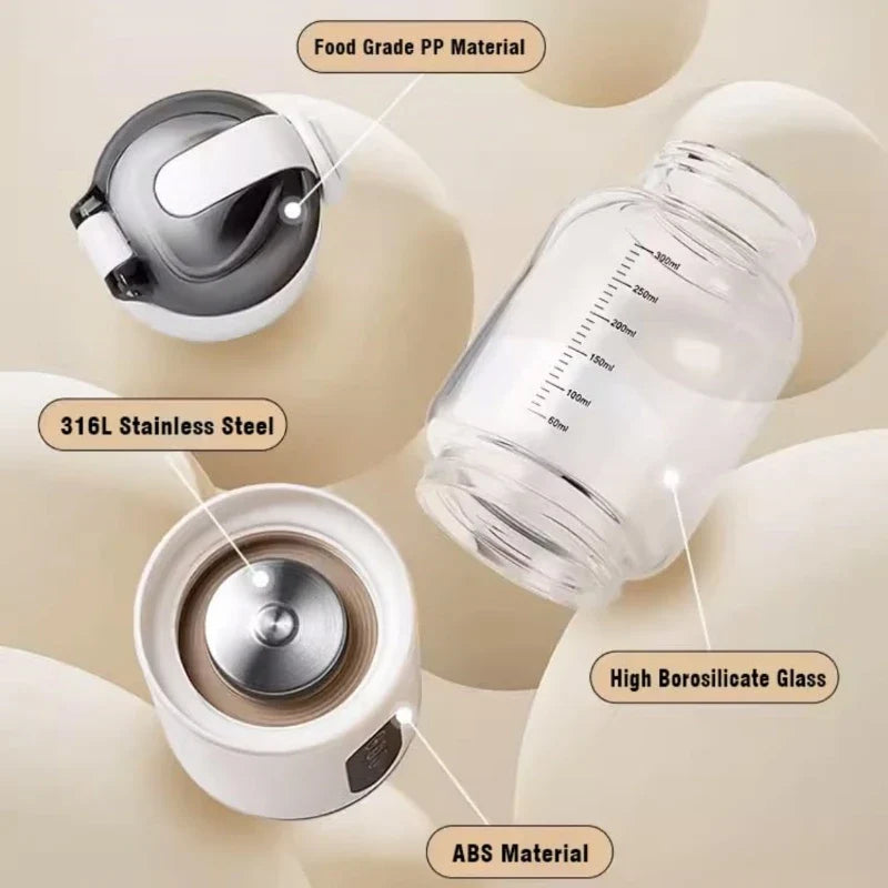 Draadloze Babyflessenwarmer met Temperatuurregeling en USB-Oplaadfunctie voor Baby's 1