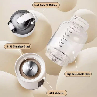Draadloze Babyflessenwarmer met Temperatuurregeling en USB-Oplaadfunctie voor Baby's 1