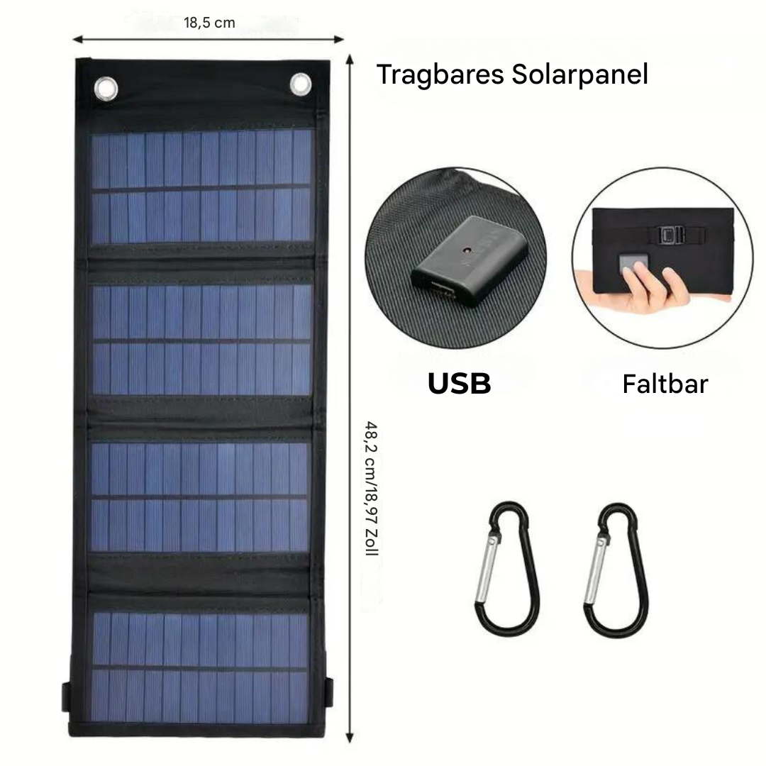 Zonne-Powerbank Vouwbaar Solar Opladen