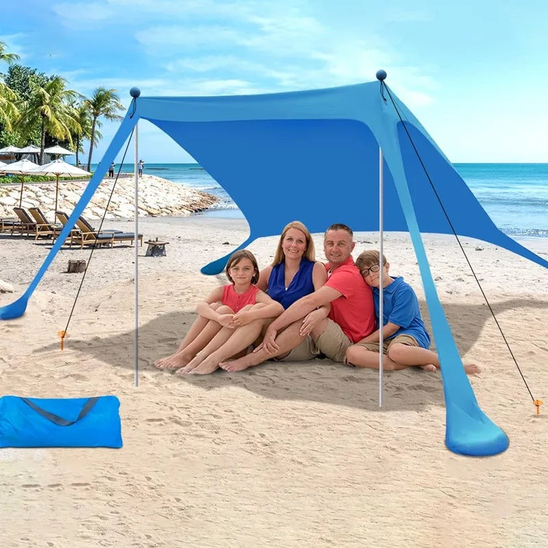 Strandluifel UPF50+ Zonnescherm voor 3-4 Personen met Draagtas - Velinix
