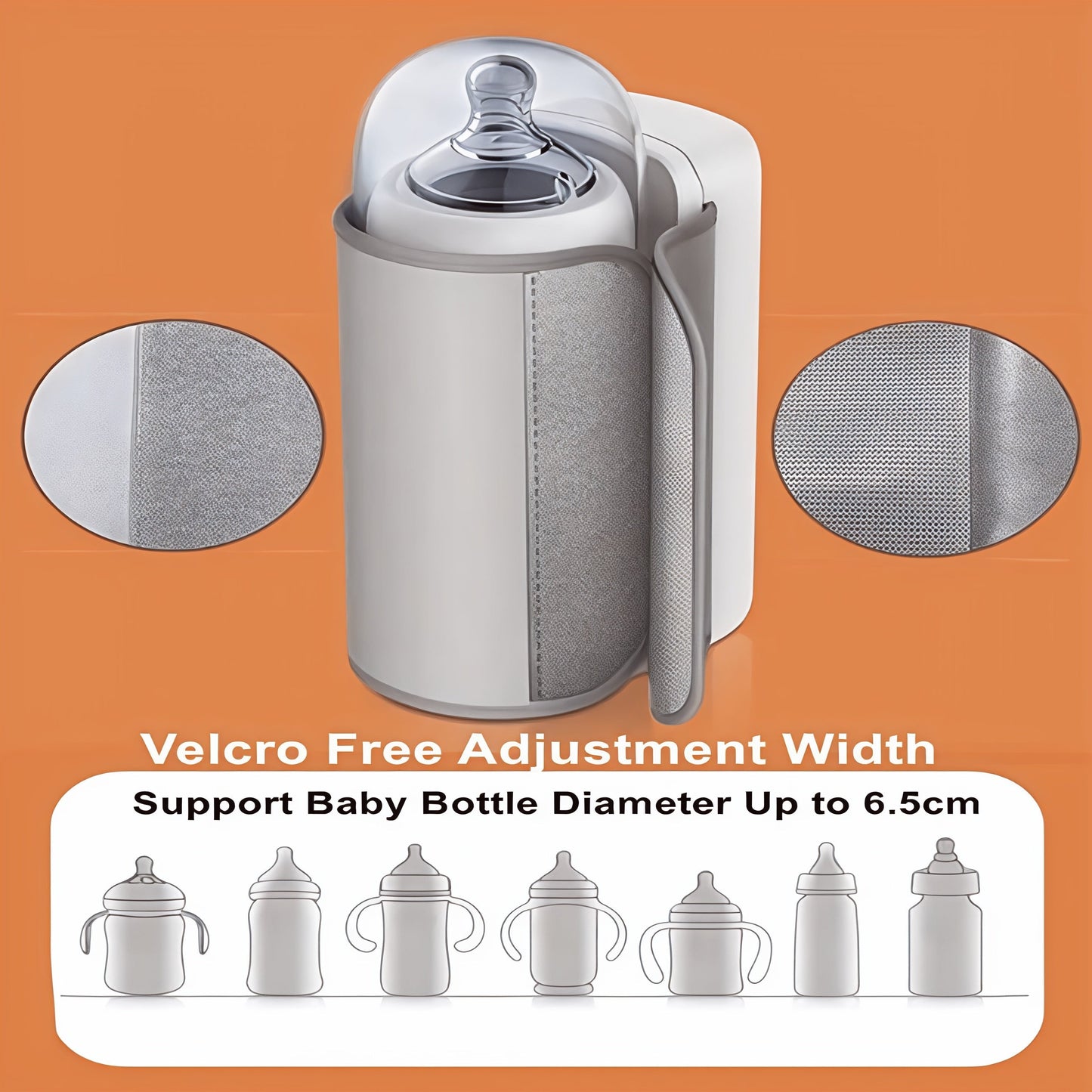 Draagbare flessenwarmer voor baby's – reisvriendelijke flesverwarmer voor het opwarmen van melk 3