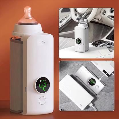 Draagbare flessenwarmer voor baby's – reisvriendelijke flesverwarmer voor het opwarmen van melk 5