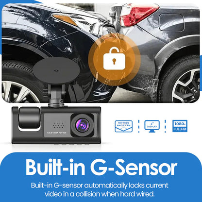 DriveEye - Autocamera met drievoudige lens en nachtzicht 1