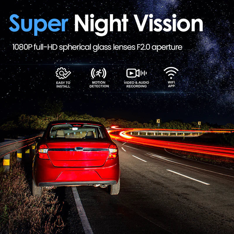 DriveEye - Autocamera met drievoudige lens en nachtzicht 5
