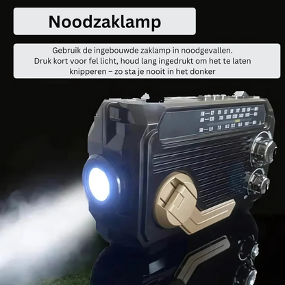 Noodradio met Powerbank - Draagbare Radio met Oplaadbaar Batterij