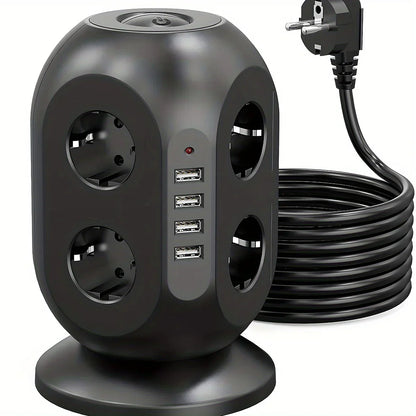 Dynabright™ Stekkertoren | 8 Stopcontacten & 4 USB-Poorten
