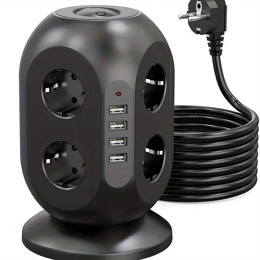 Dynabright™ Stekkertoren | 8 Stopcontacten & 4 USB-Poorten