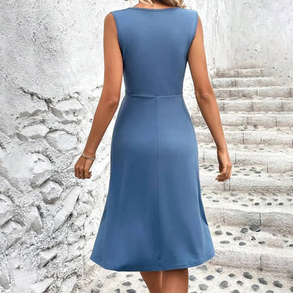 ELLINANA™ – Dames Midi Zomerjurk Ademend en Elegant voor Zonnige Dagen-6