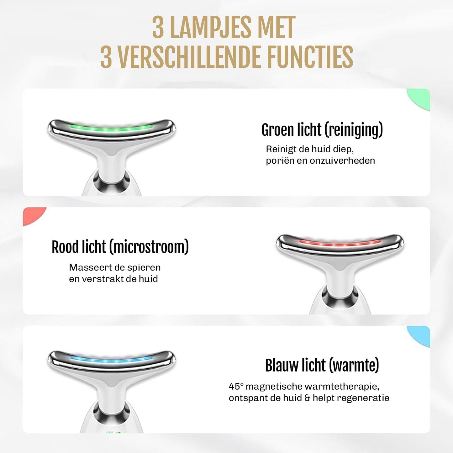 Faceliftapparaat 7-in-1 Anti-Rimpel Huidverzorging met EMS
