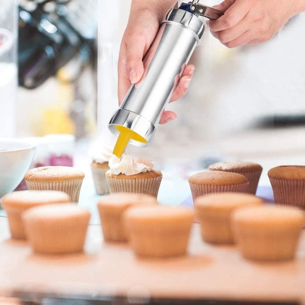 Koekjespers RVS 20 Vormen en 4 Spuitmond voor Egaal Bakken