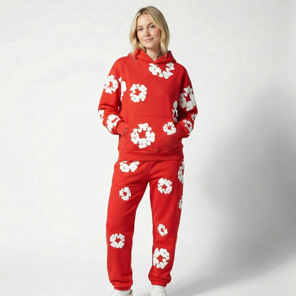 Dames Trainingspak Bloemenprint - 2-delig Sportoutfit