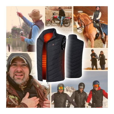 Verwarmde Vest Waterdicht Unisex met Gratis Zelfverwarmende Sokken