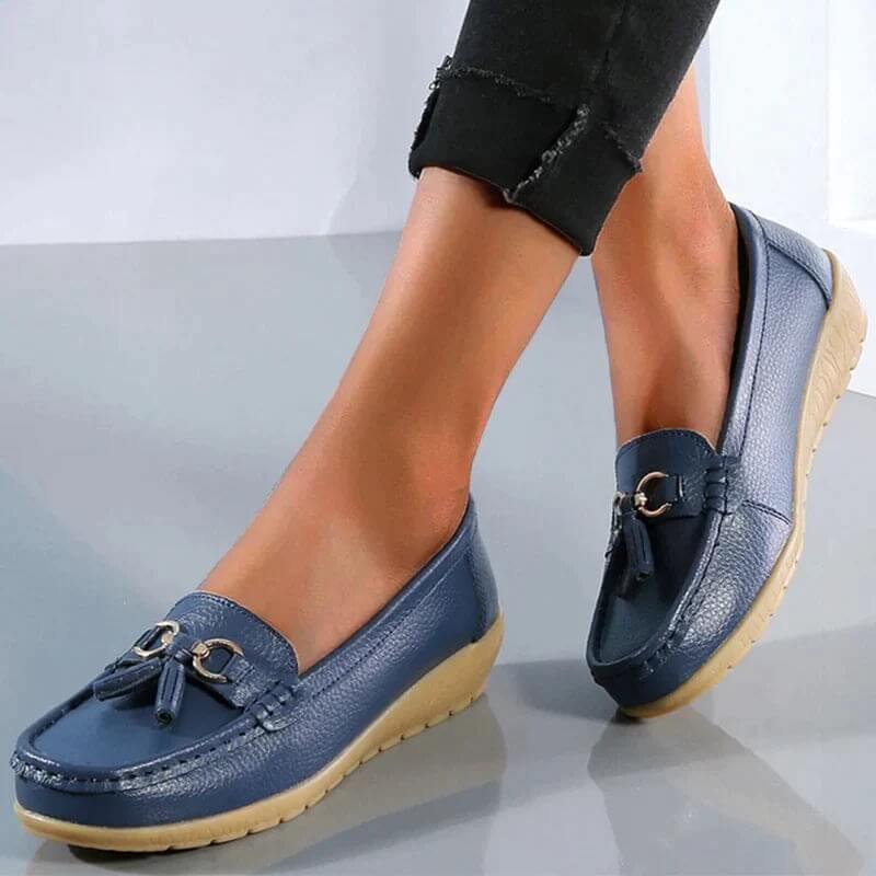 EleganceEase™ Orthopedische Leren Loafers – Stijlvol & Comfortabel