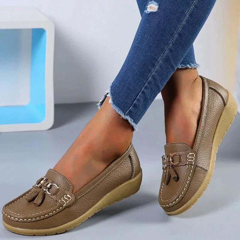 EleganceEase™ Orthopedische Leren Loafers – Stijlvol & Comfortabel