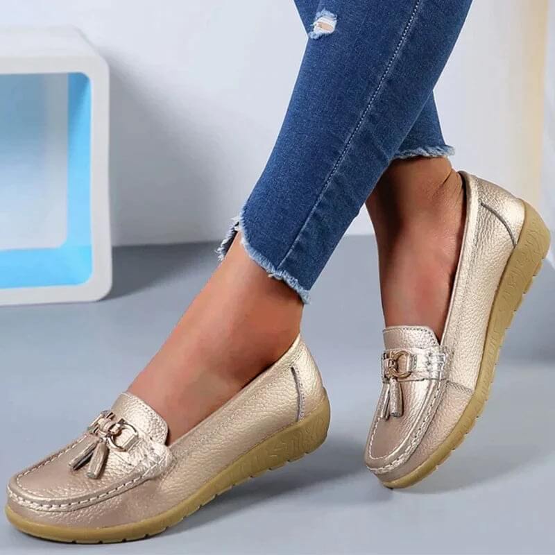 EleganceEase™ Orthopedische Leren Loafers – Stijlvol & Comfortabel