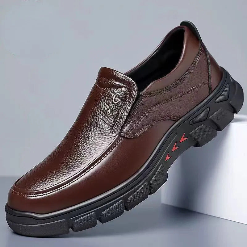 EleganceFlex™ - Tijdloze Leren Schoenen voor Heren
