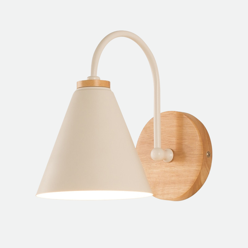Elegante Wandlamp Hout en Metaal Zwart of Wit - Velinix