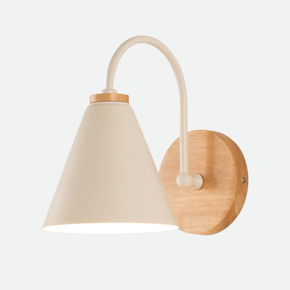 Elegante Wandlamp Hout en Metaal Zwart of Wit - Velinix