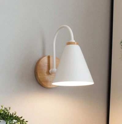 Elegante Wandlamp Hout en Metaal Zwart of Wit