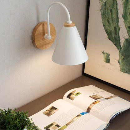 Elegante Wandlamp Hout en Metaal Zwart of Wit